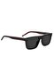 UV Protected Sunglasses Black Red Frame Grey Mirror Lens 54mm - HG-1297/S-OIT - 3