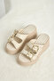 Women's Comfortable Fit Double Buckle Thick Soled Slippers - 2