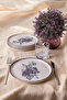 Purple Flower Nordic Pasta Plate 22 cm 4 Pieces 21329 - 5