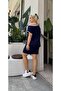 Women's Plus Size Viscose Soft Textured Flexible T-Shirt Shorts Tracksuit Set 28001 - 8