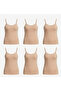 5007Kc 6 Pack Thin Strap Adjustable Combed Cotton Women's Undershirt Set 36 - 46