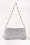 Women's Star Embroidered Zippered Chain Strap Hand and Shoulder Bag