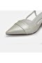 Large Size Short Heeled Bridal Shoes Pearl White Pointed Toe 41-42-43-44 - 8