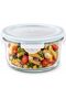 Glass Food Storage Container 950ml, Airtight Round Glass Food Container BPA Free Microwave Freezer Safe MCCB-095