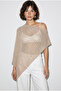 Women's Beige Openwork Knitwear Asymmetrical Cut Pareo Tp261002 60286366 - 3