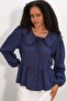 بلوزة نسائية من BDART مصنوعة من مزيج الفيسكون مع كشكشة - 2