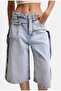 بنطلون جينز نسائي Ice 4s6-3 Maxi Baggy Bermuda Design Denim Jort - 2
