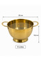 Gold Stainless Steel Strainer Set of 3 |   1.5 L + 3 L + 5 L Pasta, Vegetable and Fruit Strainer - 5