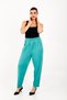 Plus Size Elastic Waist Lace-Up Pocketed Lycra Mom Cut Women's Trousers