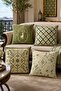 Green Deer Patterned 4-Piece Throw Pillow Cover Set - 2