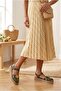 Inside and Outside, 100% Genuine Leather, Padded Sole, Closed Front, Khaki Women's Sandals