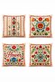 Embroidered Flowers Patterned 4-Piece Throw Pillow Cover Set - 3