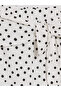 Ecru Polka Dot Girls' Short Skirt - 2