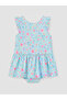 Vizyon New Season Floral Patterned Girls' Swimsuit - 3