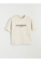 Xside Beige Los Angeles Printed Soft Touch Women's T-Shirt - 5