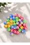 20Pcs Heart-Shaped Colorful Cube Beads - Mixed Color Hobby and Jewelry Beads