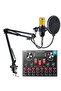 V8S Sound Card Upgraded VM-800 Condenser Microphone Set for Live Streaming Karaoke And Voice Recording