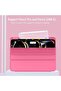 2024 iPad Pro 13 Inch Smart Case – Pink with Pencil Holder, Touch ID Support, and Auto Wake/Sleep Feature - 3