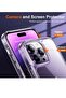 [5 in 1] Designed for iPhone 14 Pro Max Case with 2 Pack Tempered Glass Screen Protector +2pcs Camera Lens Protector, [Military Grade Protection] Shockproof, Slim Thin, Anti-Scratch Kit-Clea - 3