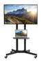 Black Rolling TV Cart for 32" to 65" LCD LED Plasma Flat Panel Screen | Mobile Stand with Wheels (STAND-TV03E)
