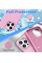 iPhone 14 Pro Max 6.7 Inch with 2-Pack Screen Protector and 2-Pack Camera Lens Protector, Slim Full Coverage Screen Camera Case, Pink - 2