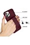 iPhone 16 Pro Maroon Magnetic Car Mount Kickstand Case – Premium Silicone with Vertical & Horizontal Hand Strap and Multi-Stand - 3