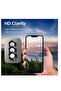 Camera Lens Protector for iPhone 13 Pro/Pro Max, Tempered Glass Aluminum Alloy Lens Ring Cover (Black) - 2