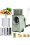 Manual Rotary Cheese Grater Shredder with Wider Hopper 3 Interchangeable Blades