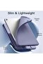 Blue Gray Trifold iPad Case with Pencil Holder – Compatible with iPad Air 13” M2 (2024) & iPad Pro 12.9” - 4