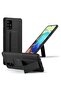 Galaxy A71 4G Magnetic Stand & Holder Case with Hand Strap Grip – Black Protective Case