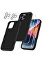 Liquid Silicone Case for iPhone 14 Pro Max 6.7 Inch with Screen & Camera Protector, Black