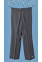 Button + Zipper Closure, Easy-Iron High Waist Custom Made Fabric Pants - Gray - 4