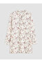 Ruffled Collar Floral Women's Tunic