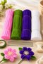 Chenille Flower Making Kit 100 Pieces of Colored Chenille, Floral Wire, Green Floral Tape, and Cream Seeds Hobby Set - 5