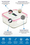 Square Glass Storage Container 900ml Pink Airtight Glass Container Microwave Freezer Safe MCSS-090 - 4