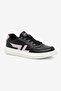 Women Vacro Memory Foam Lace-Up Sneakers-Black