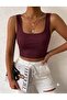 Women's 4-Pack Cotton Camisole Ribbed Body-Fitting Square Neck Thick Strap Undershirt Crop - 5