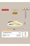Modern ceiling chandeliers Gold With infrared remote control 40W Three color temperatures adjustable ceiling lighting Suitable for living room, bedroom and Dining room - 4