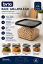 2.5 L Square Storage Container with Lid Plastic Food Storage Container Transparent Pantry and Refrigerator Organization Container