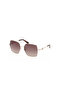 Shiny Deep Gold Uv400 Metal Female Sunglasses