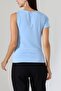 Asymmetrical Collar Sandy Blouse with Metal Accessories - 8