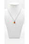 Women's Silver Color Minimal Orange Strawberry Figured Chain Necklace - 2