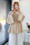 Hakim Yaka Flounce Modal Blouse – Cream - 3