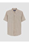 Regular Fit Plaid Poplin Men's Shirt - 4