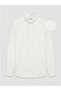 White regular fit dobby men's basic shirt - 5