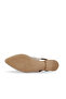 Khaki Glitter Leather Women's Flat Sandals - 6