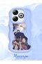 Infinix Smart 8 Pro Compatible Case Camera Protector Blue Silicone Couple Phone Case Girl Pattern - 2