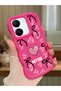 Vivo Y27S Compatible Case Camera Protector Red Silicone Couple Phone Case Heart Pattern