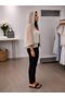 Hooded Sequin Mesh Jacket-M - Cream
