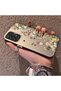 Samsung Galaxy A52 Compatible Silicone Edge Hard Back Case Couple Phone Case with Floral Pattern - 2